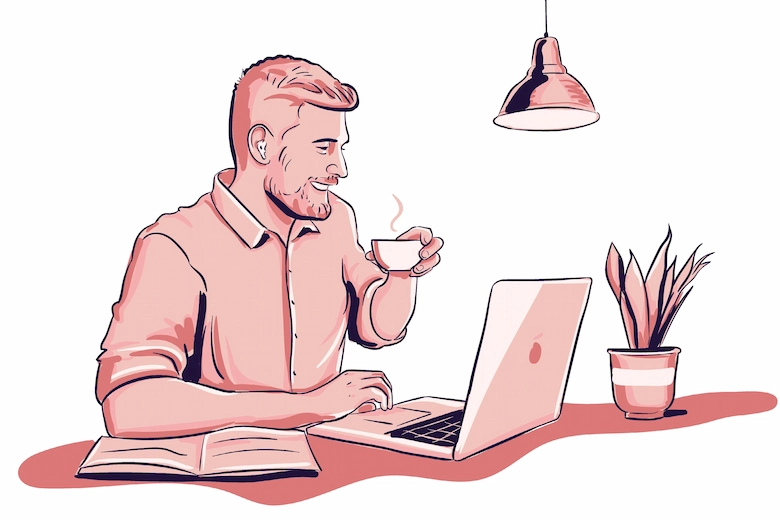تصویری از کار فریلنسری - A picture of freelance work