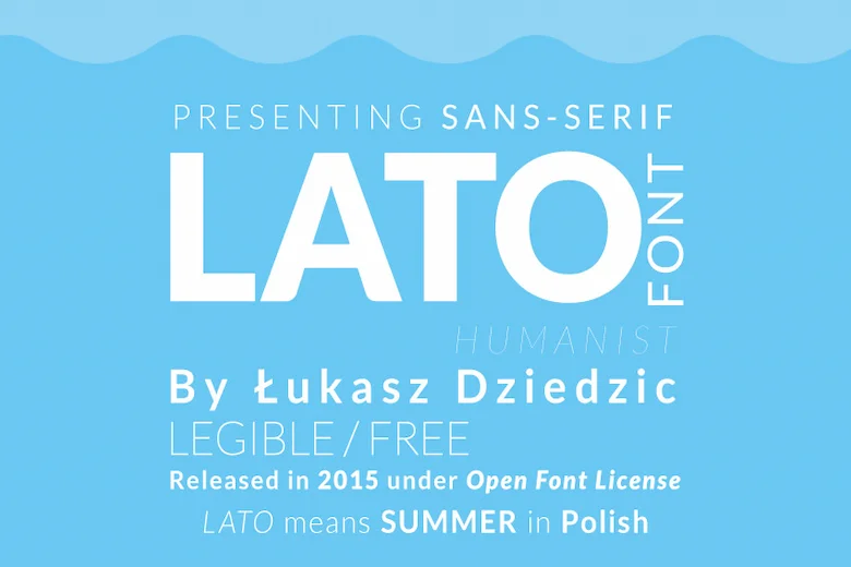 a picture of Lato font